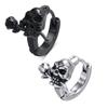 Pendientes Mprainbow de Calavera Gótica y Rosa para Hombres Niños, Pendientes de Aro Redondos de Metal Amor Verdadero Primeros, Regalo de Joyería Rock Punk
