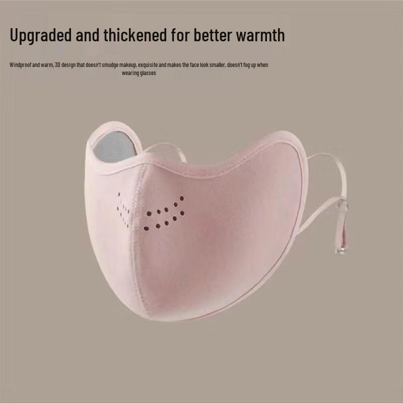 Australischer Samt Damen Wind- und Kälteschutz Gesichtsmaske – Warm, Atmungsaktiv, Dreidimensionales Design für Herbst/Winter