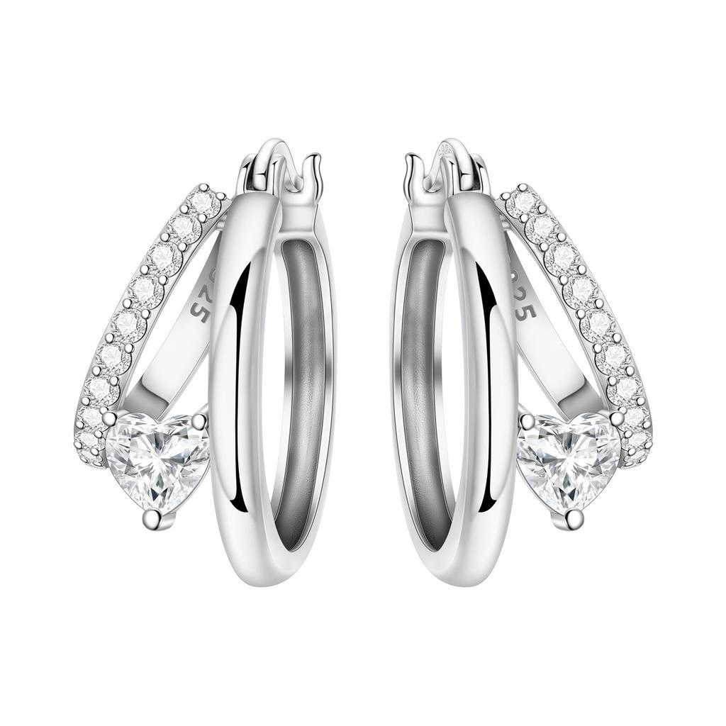 925 Sterling Silver Simple Gold U-shaped Earrings Jewelry Versatile Hoop Earrings for Women Jewelry Fine Birthday Party Gifts