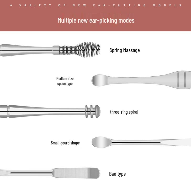 Double-Head Spring Spiral Massage Ear Pick Set