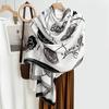 New Scarf Women Camellia Cotton and Linen Feel Scarf Summer Sun Protection Beach Towel Decorative Shawl