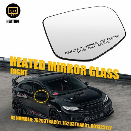 Mirror Glass Power Passenger Side Replacement For 2016 2017 18- Honda Civic