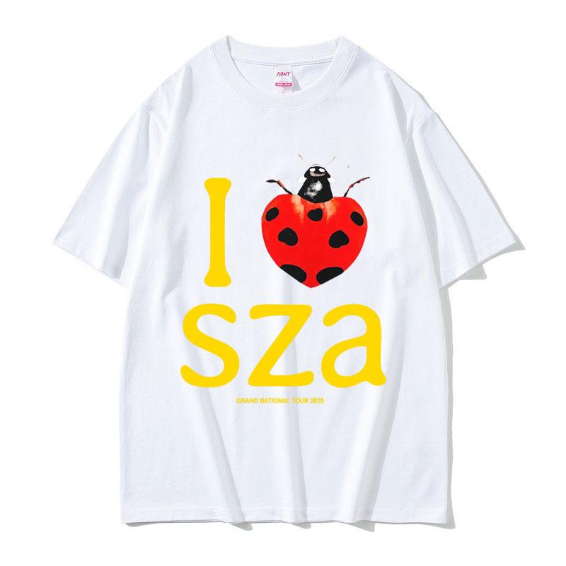 2025 Summer I Love SZA Grand National Tour Graphic Unisex Women Hip Hop Oversized Tshirts Unisexs 100 Pure Cotton Printed Tshirt