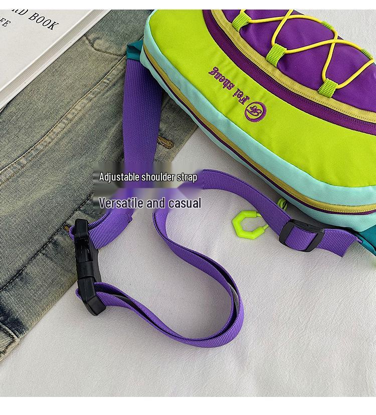 Women's Color Block Crossbody Chest Bag - Lightweight, Trendy for Outdoors & Cycling