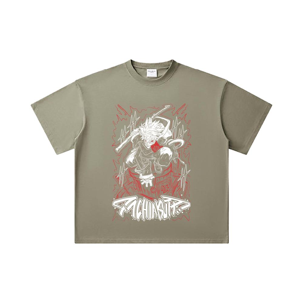 260 GSM Double Yarn 32 Count 100% Cotton Gachiakuta V1 Rudo Print Unisex Heavy Cotton T Shirt
