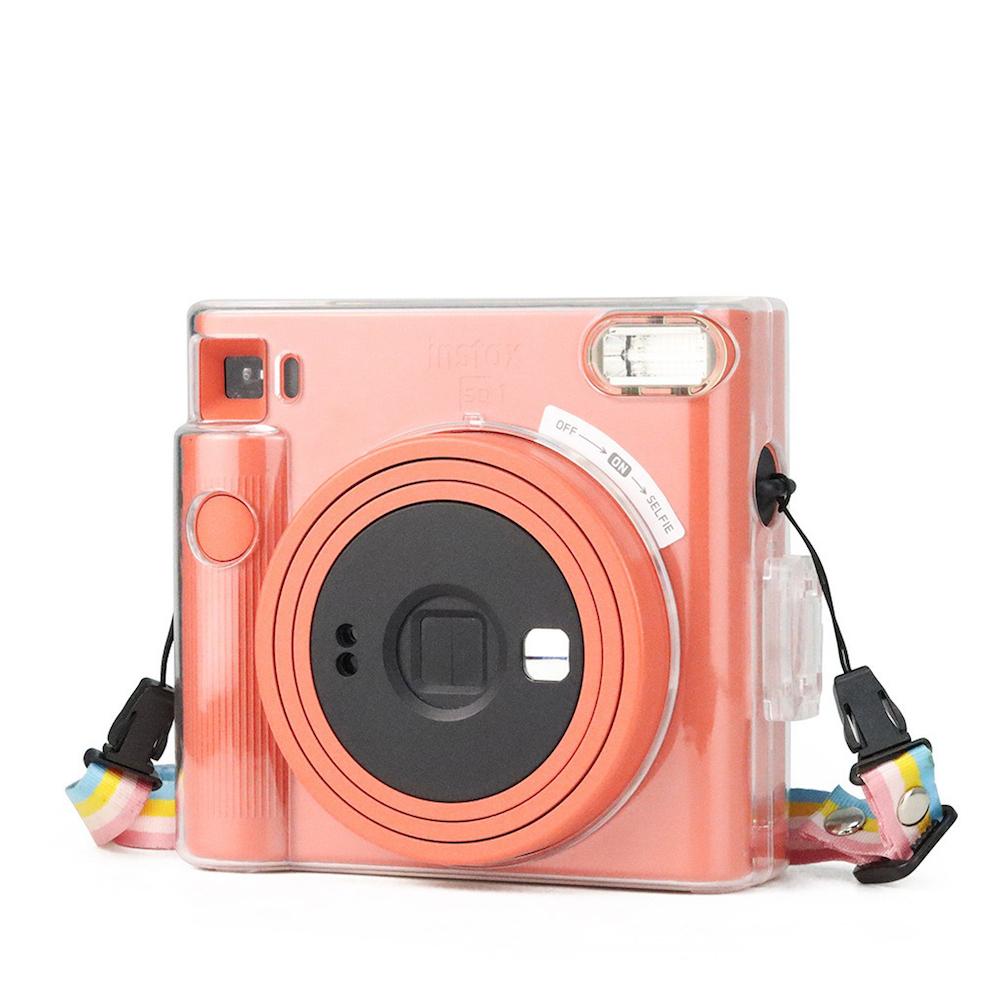 [Film Lab] Instax Square SQ1 Transparent Case Camera Protective Case with Strap CAA09