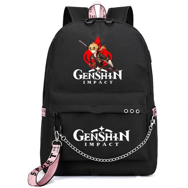 School Season Animation Student Schoolbag, Printed Peripheral Large-Capacity Backpack
