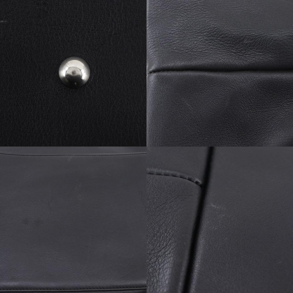 Gucci Boston Bag Black Calfskin Unisex Used
