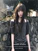 Pure desire style fake two pieces neck one-word shoulder short-sleeved T-shirt women's summer Korean pinch pleated waist thin off-the-shoulder top
