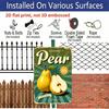 2D Flat, Vintage Fresh Pear Aluminum Sign - Retro Farmhouse Fruit Wall Decor Farmhouse Decor, Kitchen Decor, Garden Decor, Vegetable Market Decor