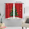 Set Of 2 Plane Printing Curtain Popular Christmas Tree Decorations Garland Versatile Polyester Fabric Without Rod Holiday