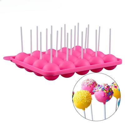 1PC Lollipop Mould 20 Holes Silicone Pop Mold DIY Lollipop Chocolate Cookie Candy Maker CDN