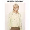 Women's Bowknot Floral Jacquard Knit Cardigan