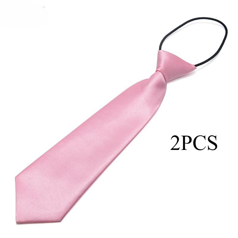 Children's Team Performance Convenient Tie Korean Version Solid Color Baby Casual Lazy Rubber Band Tie