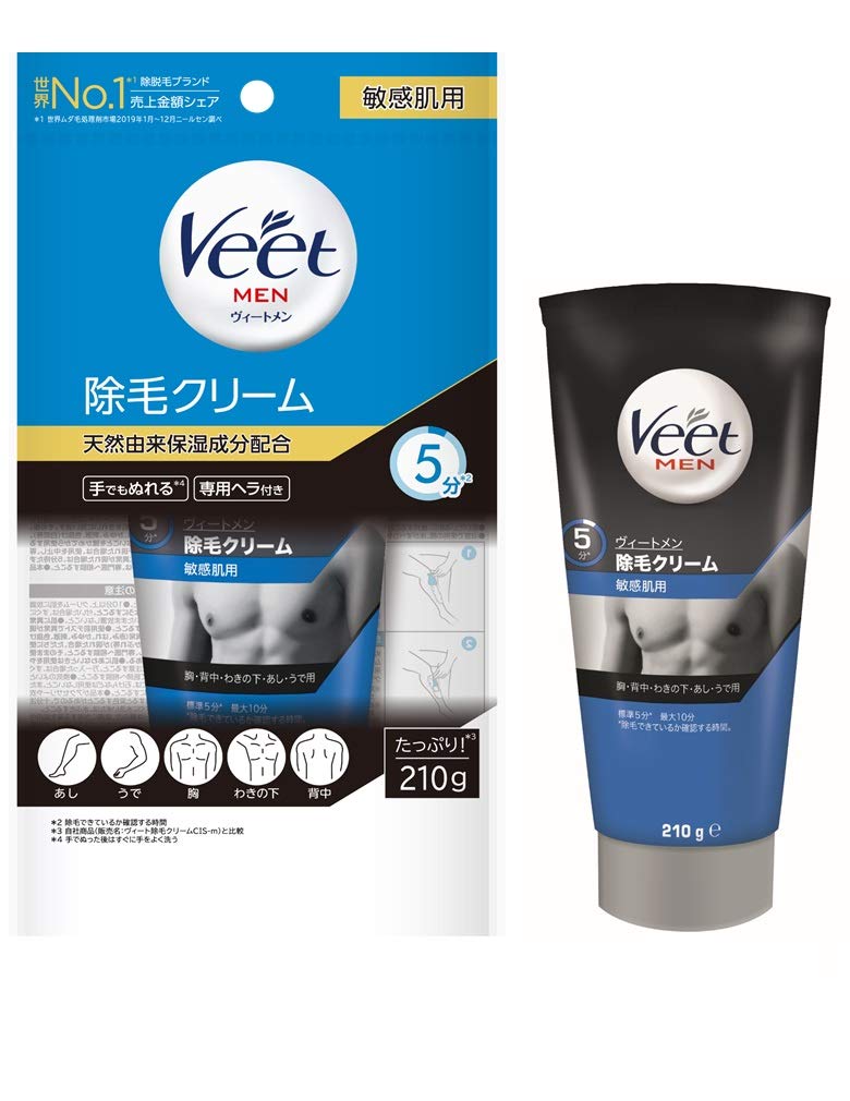 

Hair Removal Cream for Men Veetmen Hair Removal Cream for Sensitive Skin 210g (x 1)