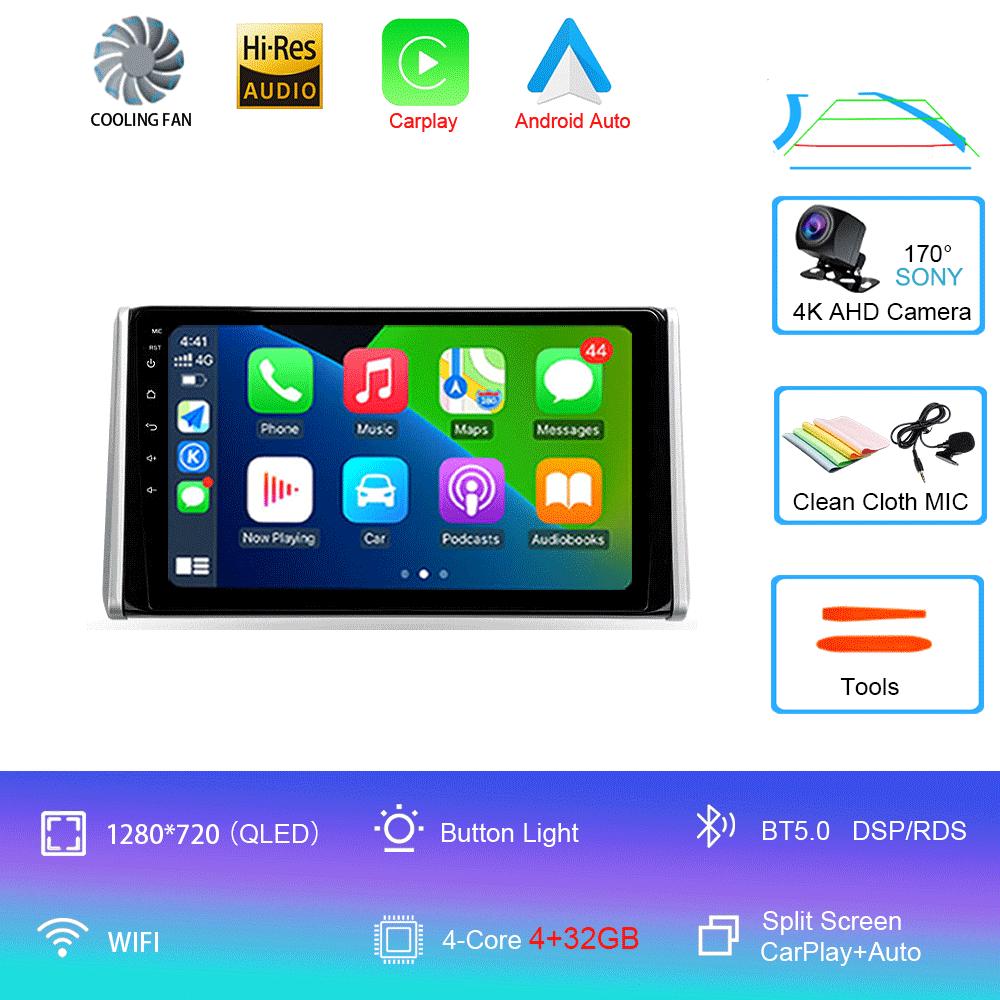 Android 14 Car Radio For Toyota RAV4 5 XA50 2018 - 2025 Multimedia Video Player Navigation Stereo GPS No 2din 2 Din Dvd