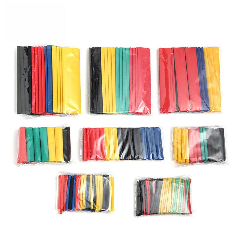 127/164/328 Piece Eco-Friendly Heat Shrink Tubing Set in Bag - Multi-Color Options