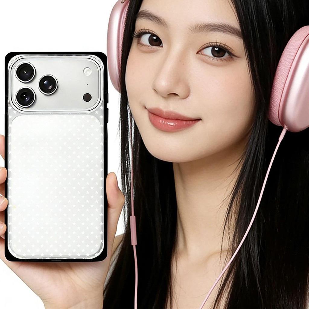 High-Grade Crystal Star iPhone 15 17/16 Pro Max Anti-Fall Case