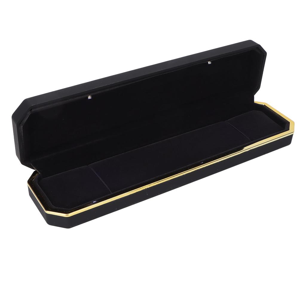 LED Osvětlená Šperkovnice Dárková Prsteny Náramek Podnos Vystavení Úložný Kufřík pro Návrh Zásnuby