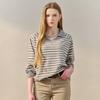 Multi Stripe Open Collar Knit Zf03qk001na