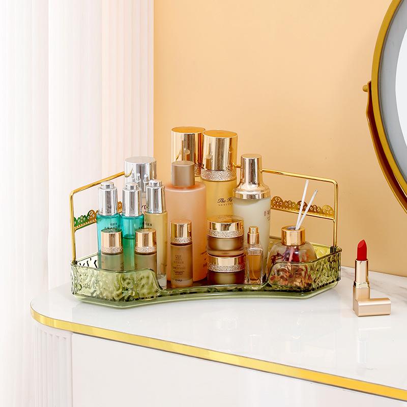 Corner Storage Rack for Bathroom and Kitchen: Organize Cosmetics, Skincare, Perfume, and Lipstick