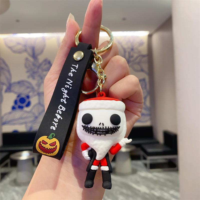 Creative Christmas Horror Night Cartoon Keychain Bag Pendant Children's Toy Doll Machine Car Pendant