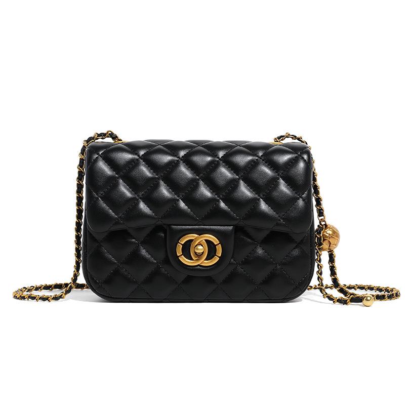 Women`S Fatty Square Rhombus Chain Bag