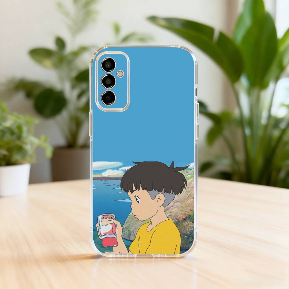 

P-Ponyo on the C-Cliff by the Sea Phone Case For SamsungA10,12,20,21S,30,31,40,50,51,52,70,71 Transparent Cover Samsung a52 a52S