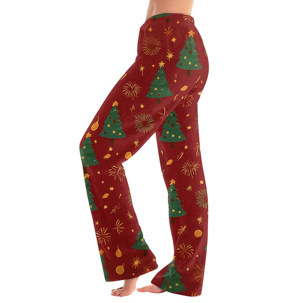 Women's Casual Fashion Women's Sports Home Christmas Pajama Pants Long Pants