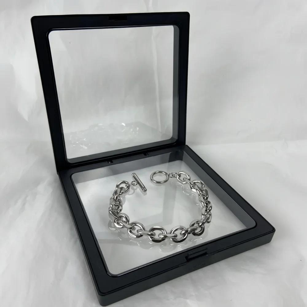 Simple Stainless Steel Men Bracelet INS Silver Color OT Buckle O-Circle Chain Bracelet Fashion Women Jewelry Fashion Accessories