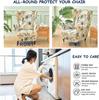 Floral Printed Wing Chair Cover Stretch Spandex Armchair Covers Nordic Removable Relax Sofa Slipcovers With Seat Cushion Covers