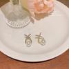 925 Silver Cross Diamond & Pearl Earrings - Trendy High-End French Retro Design for Women