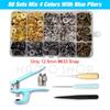 Snap Fasteners Kit Metal Button Snaps with Fastener Snap Installation Pliers For Leathercraft Clothes Garment Jean Bags Shoes