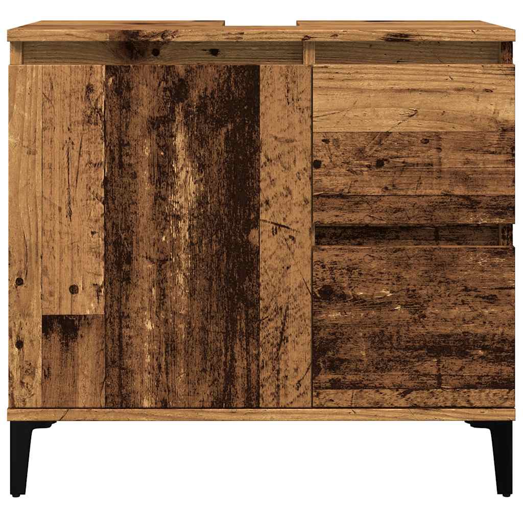 Bathroom Vanity Cabinet with Rustic Wood Effect 65 x 33 x 60 cm Engineered Wood