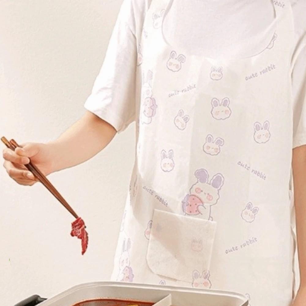 Anti Fouling Unisex Aprons Oil-proof Disposable Non-woven Apron Female Male