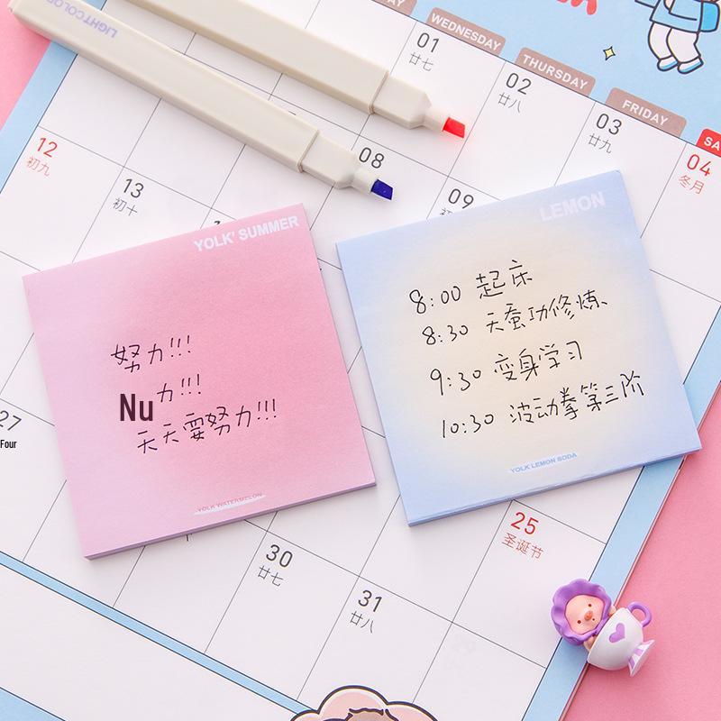 Custom Gradient Sticky Notes: Reusable, Personalized Creative Message Notes with Image