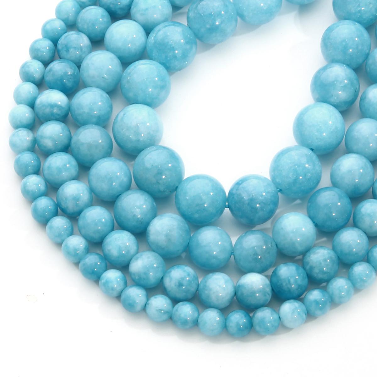 

6/8/10/12 мм натуральный камень нефрит яшма бусины свободные круглые бусины для изготовления ювелирных изделий DIY браслет ожерелье серьги аксессуары около 15 дюймов/нитка 8mm 47pcs синий