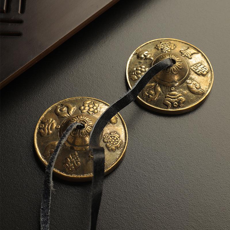 Nepalese Handmade Brass Cymbals: Yoga Gong & Percussion Instrument