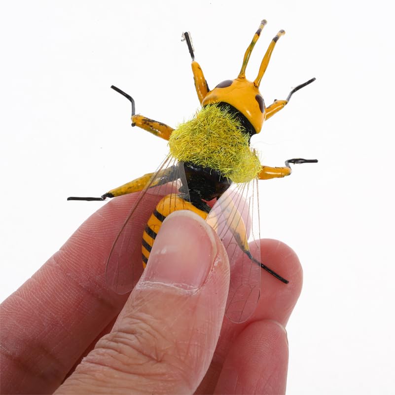 TOYANDONA Figuras de Abelha, Conjunto de 2, Modelos Realistas de Abelha Europeia, Modelos Educacionais de Insetos para Crianças, Decoração de Jardim, Figuras de Aprendizagem de Ciências, Animal