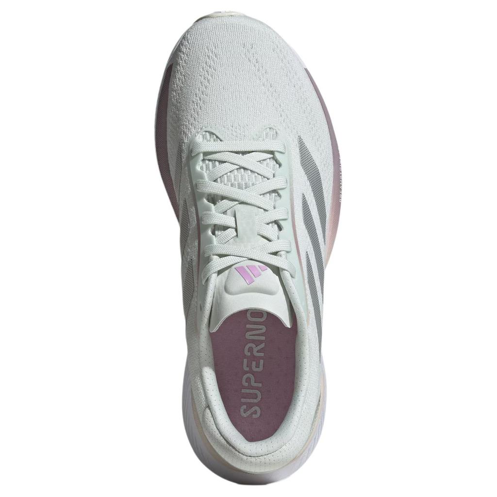 New Adidas Supernova Eterno Cushioning Wear Resistant Low Top Casual Running Shoes Women's White Silver Green IH0443