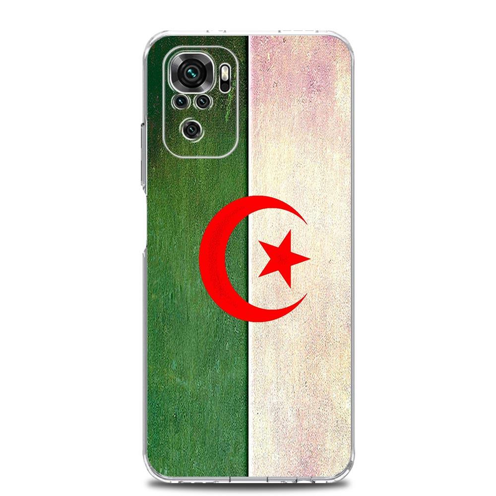 Algerien Flagge Telefon Fall Für Xiaomi Redmi Hinweis 13 12 5G 9S 9 8 10 11 Pro Plus 4G 9T 13C 12C10C 9C 9A 7 Pro Klar Abdeckung