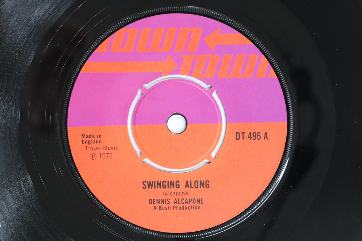 

7inch Record DENNIS ALCAPONE DELROY WILSON Swinging Along My Baby Is Gone DT496 Downtown 1972 UK Reggae Ska Dub Used