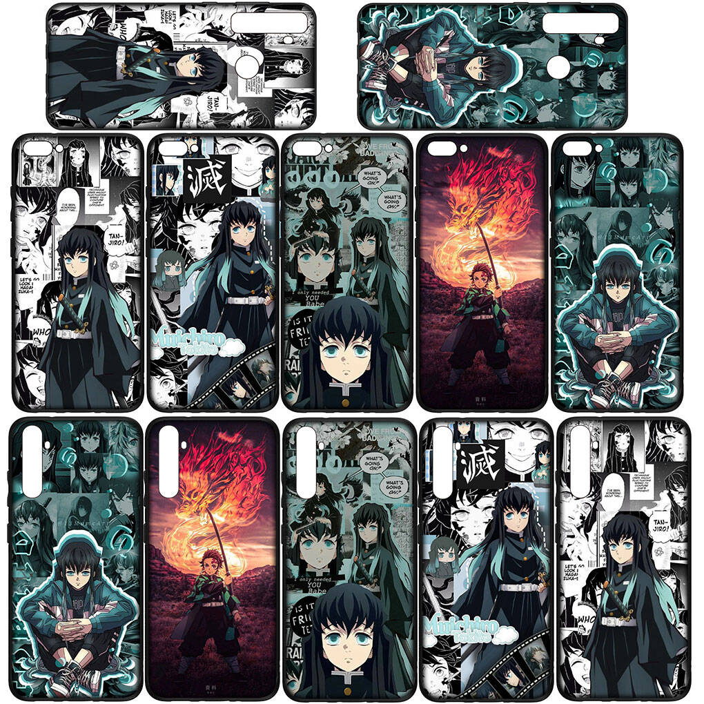 Phone Case for iPhone 17 16 15 Plus Huawei P30 P20 Lite Redmi Note 14 12 11 13 Pro Max OPPO A60 A80 A40 A18 A38 A54 Muichiro Tokito Demon Slayer Cover
