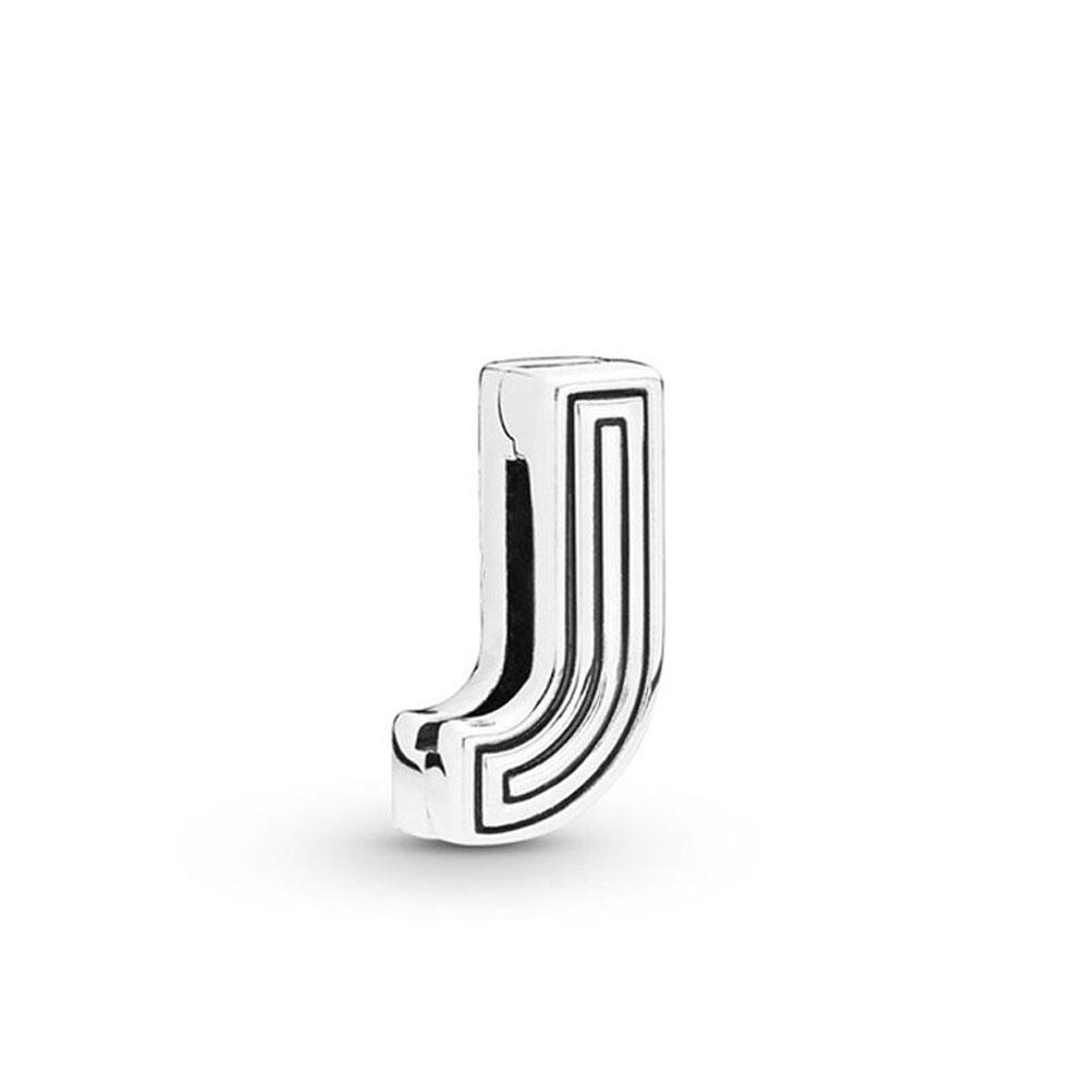 European New Plated Copper 26 Letter Thin Clip Charm Bead Fit Original Bracelet Jewelry For Gift