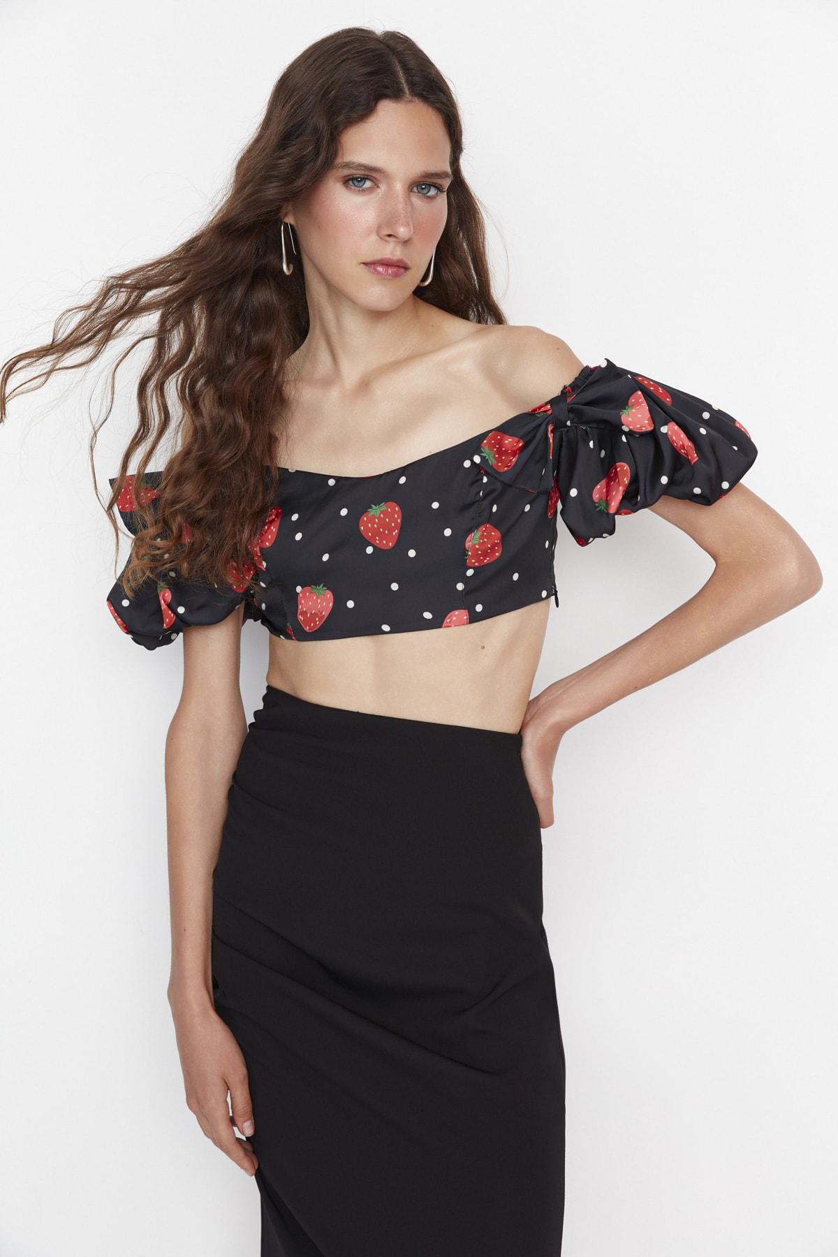 

Разноцветная блузка с рукавами TPRAW23BZ00052