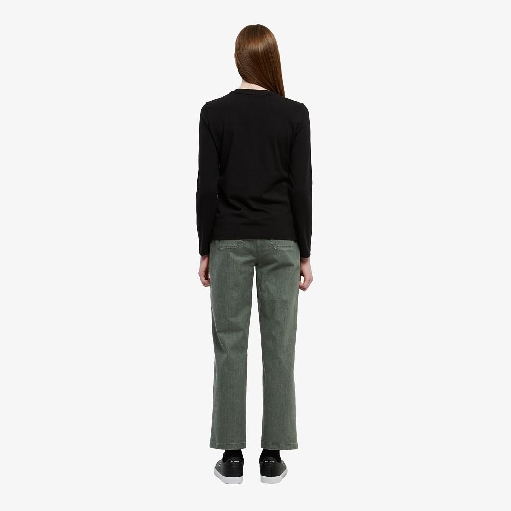 [lacoste] Women's Straight Fit Fall/Winter Denim Cropped Pants HF571E-55NE9F