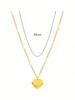 Fashionable Stainless Steel Heart Charm Necklace For Women For Daily Decoration Fashion Accessories Ladies' Necklace