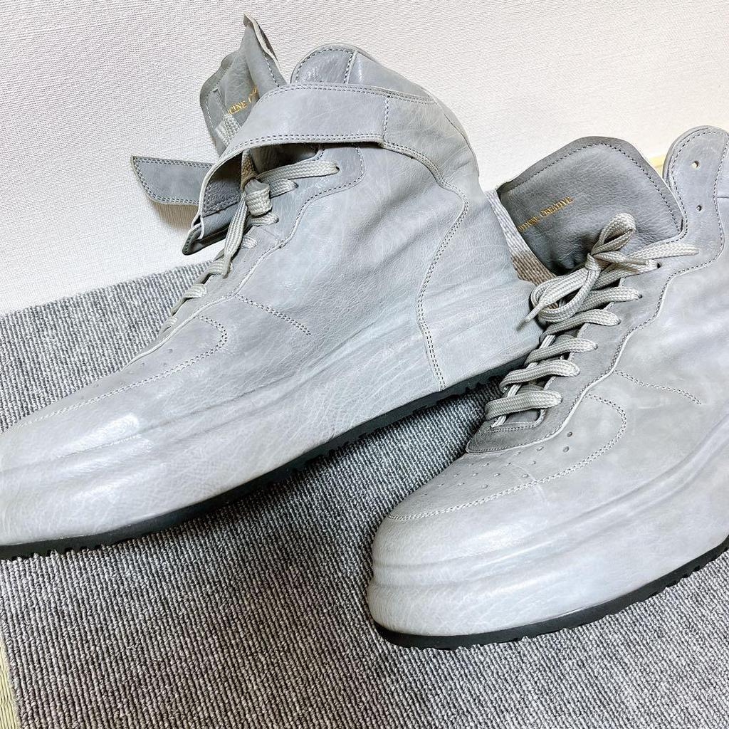 Used [Good Condition] OFFICINE CREATIVE Gray High Cut Sneakers Negotiable