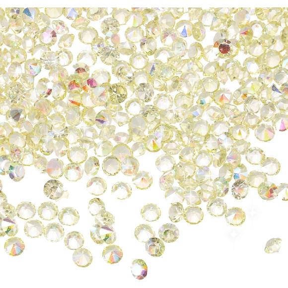 MECCANIXITY 16800 Pcs Wedding Table Scatter Confetti Diamond, 3mm Mini Crystals Acrylic Fake Diamonds Rhinestones for Table Centerpiece Decorations