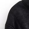 Womens Fleece-Lined Suede Jacket Short Warm Hoodless Coat Casual Korean Style Fall Winter